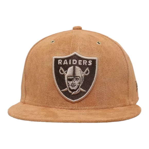 Las Vegas Oakland Raiders 59FIFTY Fitted Hat Cap Wheat Suede Pack - Picture 3 of 13
